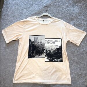 Urban Graphic Beige T-Shirt